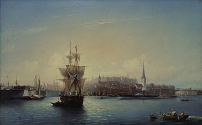 Tallinn Harbour, 1853 by Aleksei Petrovich Bogolyubov